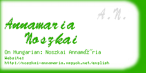 annamaria noszkai business card